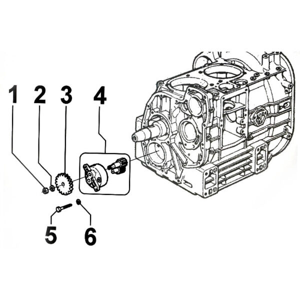 Масляный насос (OIL PUMP) к дизельному двигателю 9 LD 626 Lombardini/Kohler (Ломбардини/Колер)